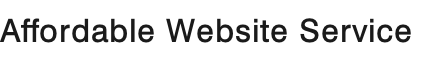 Affordable Website Service
